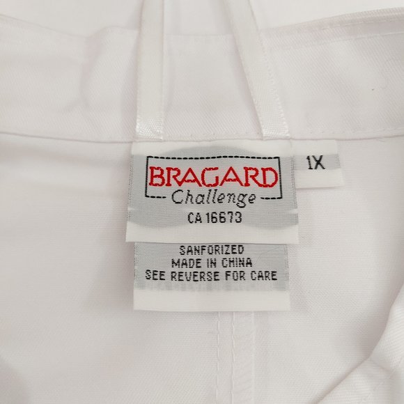 Bragard Chef Coat Jacket Men's 1X White Button Up Double Breasted Long Sleeve - Picture 12 of 13
